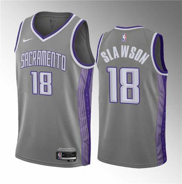 Men's Sacramento Kings #18 Jalen Slawson Gray 2023 Draft City Edition Stitched Jersey Dzhi ,We sell and wholesale Men's Sacramento Kings #18 Jalen Slawson Gray 2023 Draft City Edition Stitched Jersey Dzhi  on line form chian!